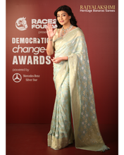 Load image into Gallery viewer, Sushmita Sen – Handcrafted Banarasi Georgette Saree with Sona Roopa Zari Weave