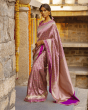 Load image into Gallery viewer, Magenta Meenakari Banarasi Bridal Saree | ZARDOSI BANARASI