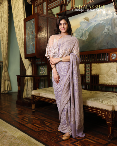 Deepti Akki – Pastel Elegance in Banarasi Georgette