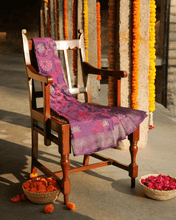 Load image into Gallery viewer, Purple Jamdani Silk with Meenakari, 100% Real Silver Zari | Designer Saree