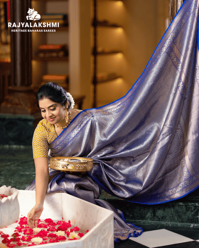 Rolex Weave Banarasi Saree with Kadwa Border – Bestseller Elegance
