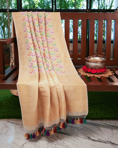 Tussar Georgette Rankat Weave Saree – Timeless Craftsmanship