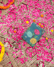 Load image into Gallery viewer, Rama Blue Jamdani Cotton with Meenakari, 100% Real Silver Zari