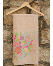 Load image into Gallery viewer, Half White Jamdani Cotton with Meenakari Border, 100% Real Silver Zari  | Silver Zari