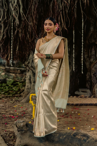 Enakshi Moonlit Rolex Saree – Sea Green Banarasi Pure Silk