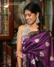 Load image into Gallery viewer, Divya Boppanna – Pure Banarasi Silk Saree with Scallop Detailing &amp; Meenakari