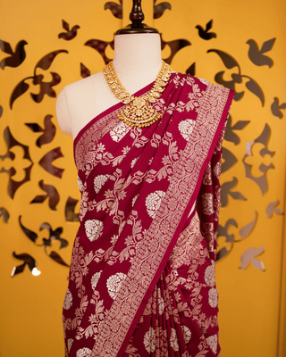 Master Weave Banarasi Silk Saree with Sona Roopa Zari