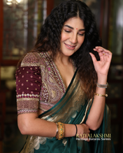 Load image into Gallery viewer, Harman Kaur – Vintage Mashru Silk Saree with Modern Patterns