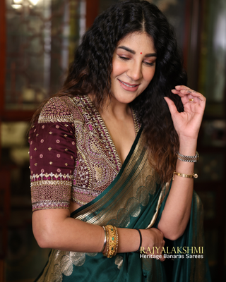 Harman Kaur – Vintage Mashru Silk Saree with Modern Patterns