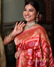 Load image into Gallery viewer, Singer Mangli – Cultural Heritage Banarasi Silk Saree