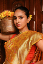 Load image into Gallery viewer, Alaru Mustard Geometric Meenakari