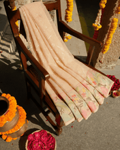 Load image into Gallery viewer, Half White Jamdani Cotton with Meenakari Border, 100% Real Silver Zari | Heritage