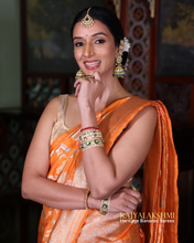 Load image into Gallery viewer, Ira Trivedi – Kadwa Jangla Banarasi Silk Saree with Meenakari