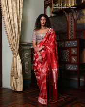 Load image into Gallery viewer, Vasuki Sunkavalli – Gajji Silk Saree with Sona Roopa Zari in Kadwa Weave