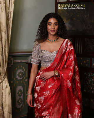 Vasuki Sunkavalli – Gajji Silk Saree with Sona Roopa Zari in Kadwa Weave