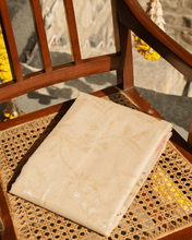 Load image into Gallery viewer, Half White Jamdani Cotton with Meenakari Border, 100% Real Silver Zari | Heritage