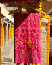 Load image into Gallery viewer, Pink Jamdani Silk with Meenakari, 100% Real Silver Zari | Luxury Fashion