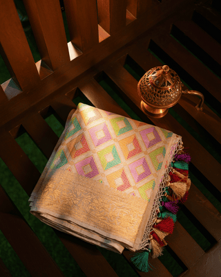 Tussar Georgette Rankat Weave Saree – Timeless Craftsmanship