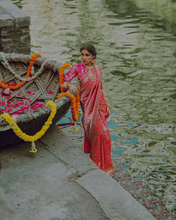 Load image into Gallery viewer, Pink Meenakari Banarasi Bridal Saree | ZARDOSI BANARASI