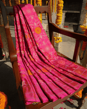 Load image into Gallery viewer, Pink Jamdani Silk with Meenakari, 100% Real Silver Zari | Luxury Fashion