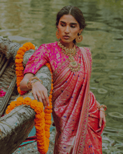 Load image into Gallery viewer, Pink Meenakari Banarasi Bridal Saree | ZARDOSI BANARASI