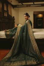 Load image into Gallery viewer, Alaru Emerald Kadwa Brocade Georgette
