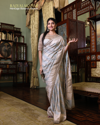 Esha Rao – Pastel-Tone Katan Silk Saree with Hand-Curated Border