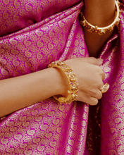 Load image into Gallery viewer, Purple Kadwa Banarasi Bridal Saree | ZARDOSI BANARASI