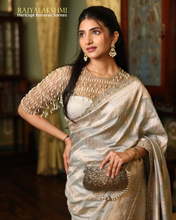 Load image into Gallery viewer, Esha Rao – Pastel-Tone Katan Silk Saree with Hand-Curated Border