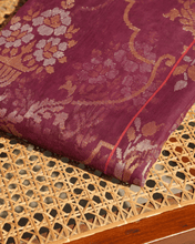 Load image into Gallery viewer, Magenta Pink Jamdani Cotton with Meenakari, 100% Real Silver Zari | Handloom