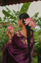 Load image into Gallery viewer, Alaru Purple Shikargah Brocade