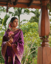 Load image into Gallery viewer, Alaru Purple Shikargah Brocade