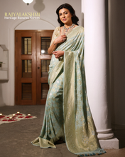 Load image into Gallery viewer, Sushmita Sen – Handcrafted Banarasi Georgette Saree with Sona Roopa Zari Weave