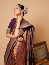 Load image into Gallery viewer, Banarasi Pure Silk Rankat Geometric Weave Saree | Pasidi Collection
