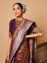 Load image into Gallery viewer, Banarasi Pure Silk Rankat Geometric Weave Saree | Pasidi Collection