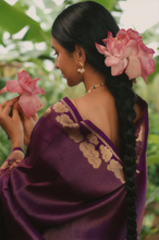 Load image into Gallery viewer, Alaru Purple Shikargah Brocade