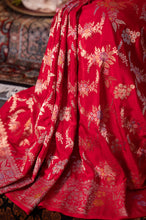 Load image into Gallery viewer, Meenakari Kadwa Banarasi Saree | Sindhoor Khela Edit