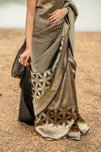Load image into Gallery viewer, Enakshi Midnight Rebel Saree – Black Banarasi Pure Silk Brocade
