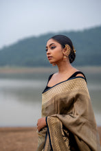 Load image into Gallery viewer, Enakshi Midnight Rebel Saree – Black Banarasi Pure Silk Brocade