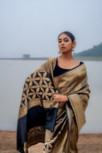 Load image into Gallery viewer, Enakshi Midnight Rebel Saree – Black Banarasi Pure Silk Brocade