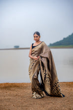 Load image into Gallery viewer, Enakshi Midnight Rebel Saree – Black Banarasi Pure Silk Brocade