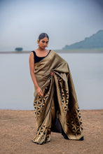 Load image into Gallery viewer, Enakshi Midnight Rebel Saree – Black Banarasi Pure Silk Brocade