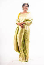Load image into Gallery viewer, Banarasi silk with alfi jaal weave R 8551