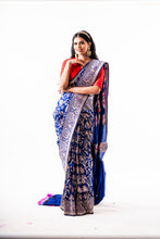 Load image into Gallery viewer, Shikara weave with Meenakari on a pure Banarasi silk base R 8499
