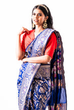Load image into Gallery viewer, Shikara weave with Meenakari on a pure Banarasi silk base R 8499