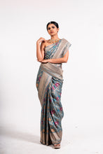 Load image into Gallery viewer, Tussar georgette with Meenakari weave and kadwa border  R 8597