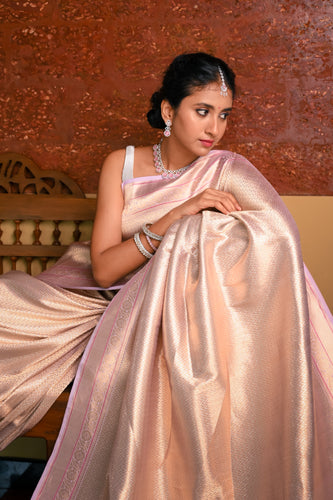 Alaru Pastel Rolex Signature Weave Lavender saree