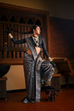 Load image into Gallery viewer, Alaru Black Roopa Zari Meenakari