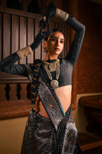 Load image into Gallery viewer, Alaru Black Roopa Zari Meenakari