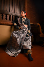 Load image into Gallery viewer, Alaru Black Roopa Zari Meenakari